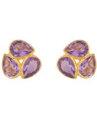 Opium Jewels - Lotus Studs - Lyst