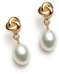 With Love Darling - Knot Pearl Earring - Lyst