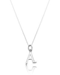 Lily & Roo - Solid Sterling Curve Small Initial Letter Necklace - Lyst