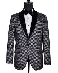 DAVID WEJ - Washington Jacquard Velvet Shawl Lapel Blazer - Lyst