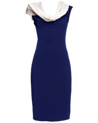 Rumour London - Sophia Blue Asymmetric Knitted Dress - Lyst
