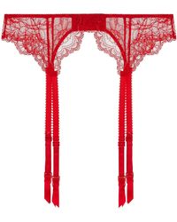 Journelle - Anais Suspender Belt Scarlet - Lyst