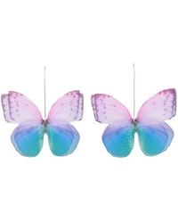 Oana Savu - Silk Butterflies Earrings Sterling Wire Dangle Drop Jewelry - Lyst