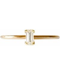Lee Renee - Moissanite Baguette Ring - Lyst