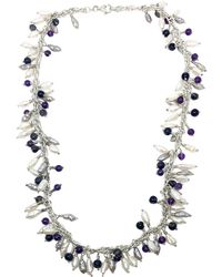 Tg-Jewellery by Tamara Gervasio - Grappolo Fresh Water Pearls, Amethyst And Iolite Necklace One Of A Kind - Lyst
