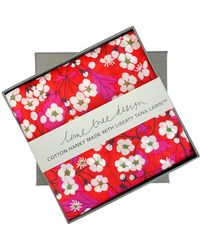Lime Tree Design - Single Boxed Hanky Made With Liberty Fabric Mitsi - Lyst