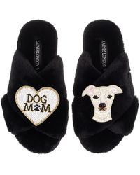 Laines London - Classic Laines Slippers With The Italian Greyhound & Dog Mum Mom Brooches - Lyst