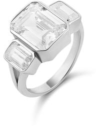 SHYMI - Three Stone Bezel-Set Statement Ring - Lyst