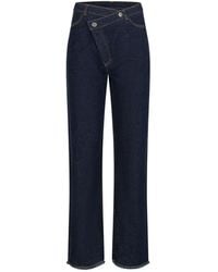 Clothes by Locker Room - Asymmetric Closure Wide-Leg Jeans - Lyst