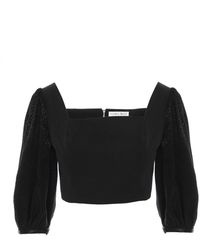 Noria Anis - Fizz Viscose Jacquard Crop Top - Lyst