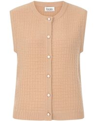 Loop Cashmere - Neutrals Textured Waistcoat - Lyst