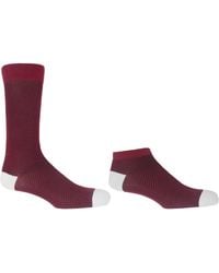Peper Harow - Made in England - Lux Taylor Burgundy Luxury Crew & Trainer Socks Bundle - Lyst