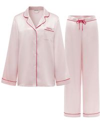 NOT JUST PAJAMA - Little Heart Classic Silk Pajama Long Set - Lyst
