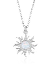 Spero London - Opal Sun & Sunburst Necklace - Lyst