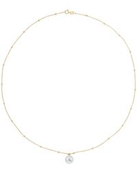 Ora Pearls - Sphera Fine Chain Small Pearl Necklace - Lyst