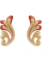 Gissa Bicalho - Acrylic Handmade Earring Rosebush Kahki - Lyst