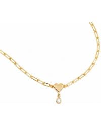 Cier - Pearl Heart Drop Bracelet - Lyst