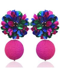 PINAR OZEVLAT - Blossom Bon Bon Fuchsia Earrings - Lyst