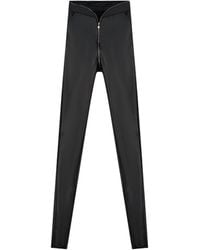 Úchè - Zipper Detail Leather Pants - Lyst