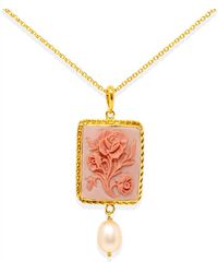 Vintouch Italy - Eternal Bloom Cameo Necklace - Lyst