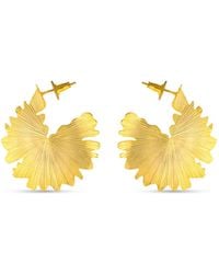 Meraki by Rashmi Bajaj - Ginko Plated Hoop Earrings - Lyst