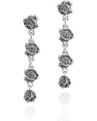Unaloe - Dangle Rose Earrings - Lyst