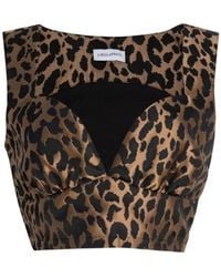 Circular Path - Crop Bustier Top - Lyst