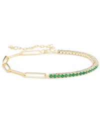 SHYMI - Half Paper Clip & Tennis Bracelet - Lyst