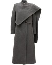 Julia Allert - Elegant Long Draped Transformer Mid-Season Coat – - Lyst
