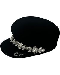 Chanel Joan Elkayam - Wool Crystal Embellished Sailor Boy Cap - Lyst