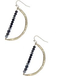 Saachi - Glass Bead Semi Circle Dangle Earrings - Lyst