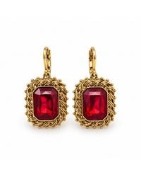 Vstyle - Ruby Crystal Statement Earrings - Lyst