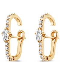 SALLY SKOUFIS - Revolution Huggie Earrings With Made Cz Diamond Stimulant - Lyst