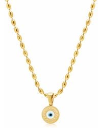 Nialaya - Evil Eye Beaded Chain Necklace - Lyst