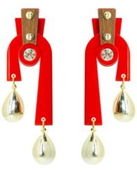 Gissa Bicalho - Handmade Acrylic Earring Libra Deco - Lyst