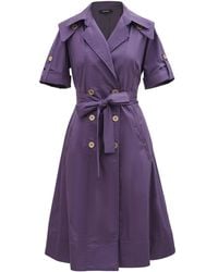 Smart and Joy - Cotton Trench Coat Dress - Lyst