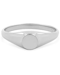 Cote Cache - Petite Round Pinky Signet Ring - Lyst