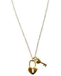 FV Jewellery - The Heart Series Heart Lock & Key Necklace - Lyst