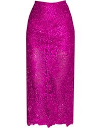 Angelika Jozefczyk - Orchidea Lace Skirt Fuchsia - Lyst