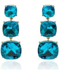Michael Nash Jewelry - Mackenzie Triple Cushion Shape Drop Earrings - Lyst