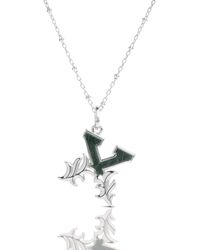 Kasun - Solid X Initial Necklace With Marble - Lyst