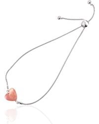 Bio-Trimmings - Rose Heart Adjustable Bracelet - Lyst