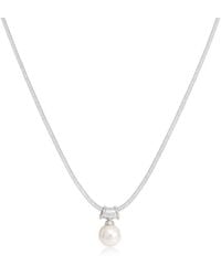 Pearls of the Orient Online - Credo Large Cultured Freshwater Pearl Pendant On Bale On Mesh Necklace - Lyst