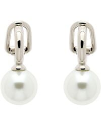 Emma Holland Jewellery - Platinum & Pearl Drop Clip Earrings - Lyst