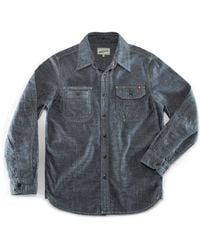&SONS Trading Co - Luke Shirt Dark Chambray - Lyst