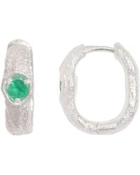 Claire Hill Designs - Emerald Branch Hoop Earrings - Lyst