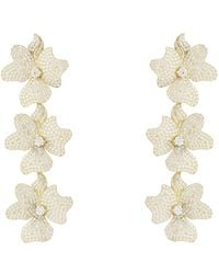 LÁTELITA London - Jasmine Flower Triple Drop Earrings Gold - Lyst