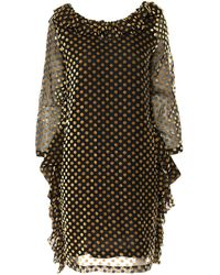 Silvia Serban - Polka Dots Dress With Side Ruffles - Lyst