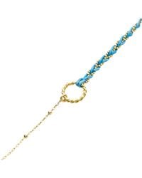 Spero London - Handmade Rope Braided Sterling Beaded Chain Bracelet - Lyst
