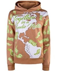 Miracles Manifester - Manifestation Embroidered Hoodie With Rhinestone Design - Lyst